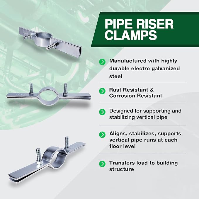 Highcraft DMST-HF014 Riser Clamp; Vertical Pipe Hanger - Image 3