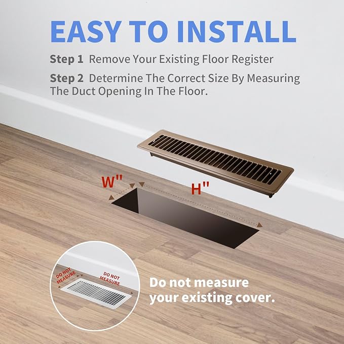 Howeall 2x14 Inch Floor Register 2 Pack - Image 6