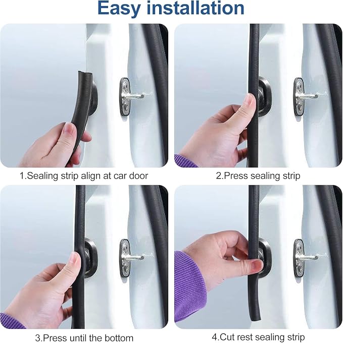 Automotive Door Weather Stripping 11Ft Car Door Rubber Edge Trim Seal Strip - Image 4