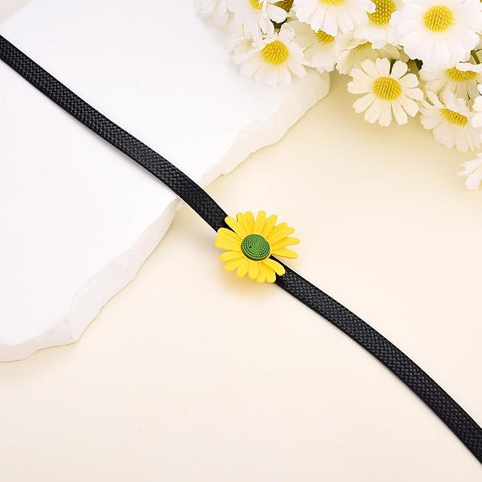 Yonhon Black Choker Necklace for Women,Gold/Siver Tone Choker Necklace with Elegant Pendantant