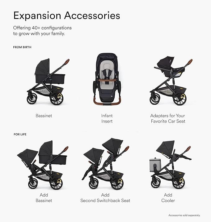 Veer Switch&Roll Stroller with Leather Grips and Leather Bumper Bar | 4 Wheel All-Terrain Stroller with Switchback Seat | Shock Absorbing, Durable, Maneuverable, Collapsible