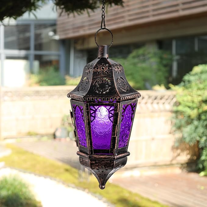 Moroccan Decorations Indoor, 13.6’’ Lantern Decorative Outdoor, Halloween Style - Image 5