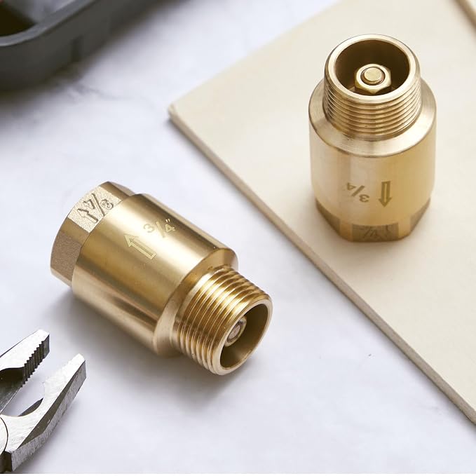 Zonon 1 Pcs 3/4 Inch Check Valve One Way Brass Non Return in Line Check Valve - Image 7
