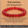 AD Beads Handmade Gemstone Stretch Elastic Bracelet Crystal Healing Reiki Nature's Beauty and Spiritual Essence Unisex