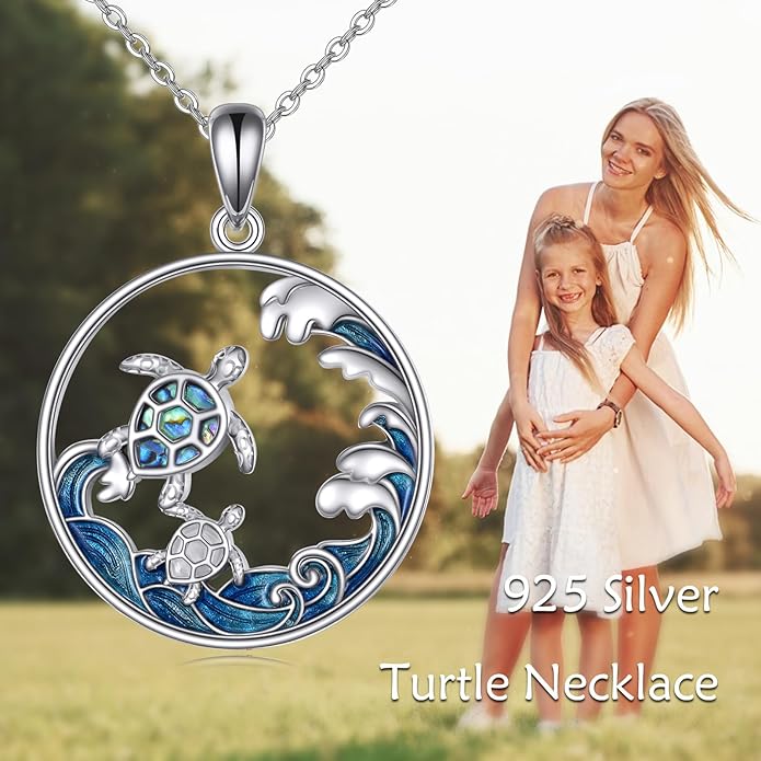 TIGER RIDER Ocean Necklace Sterling Silver Starfish Pendant Necklace Cubic Zirconia Starfish Jewelry Birthday Gifts for Women Ocean Lovers