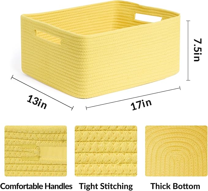 MiniArk Large Storage Baskets for Shelves, Baby Nursery, Toy Baskets Box - Image 2