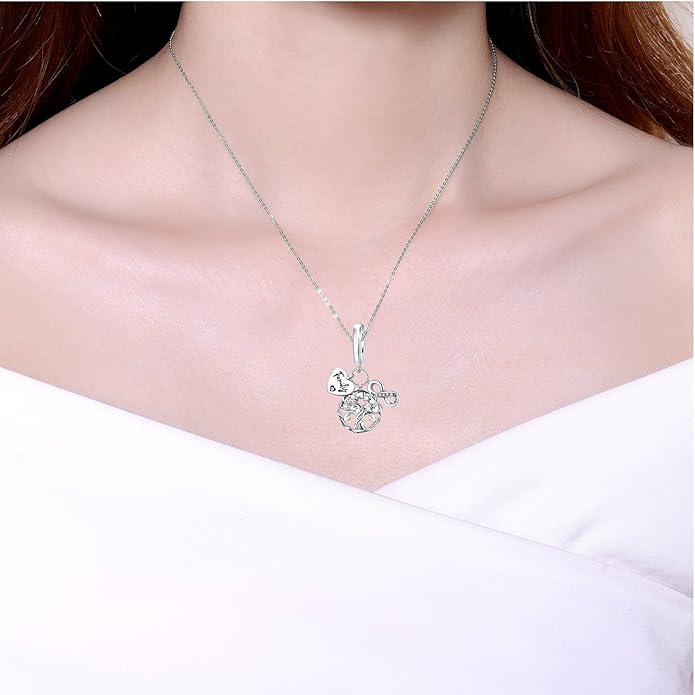 Bible Family Mom Wife Love Heart Dangle Charm 925 Sterling Silver Charms fits Bracelets and Necklace Pendant Bead Charms Jewelry Present for Women Family Friends
