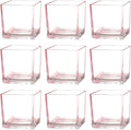 Square Glass Vases Set of 9, Small Vase by MARTAGE