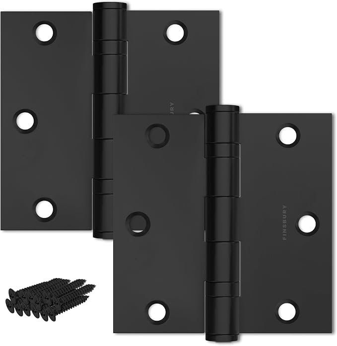 Door Hinge Ball Bearing 3.5 x 3.5 Inches Solid 304 Steel Durable Heavy Duty by FINSBURYHARDWARE