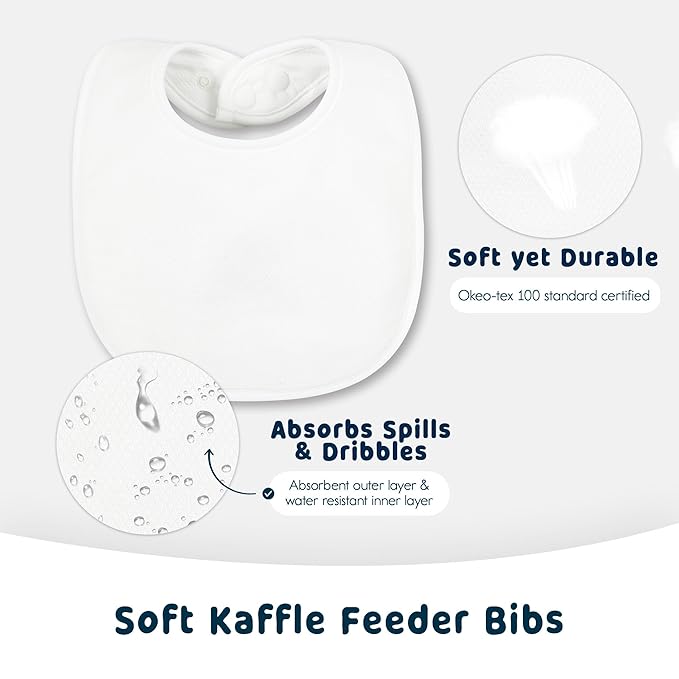 Tiny Twinkle 8 Pack Baby Bibs for Drooling and Teething – Waterproof & Absorbent Bibs for Baby Girl & Boy, Machine Washable Infant Bib Set for Newborns and Toddlers (Boy Macaron 8-Pack)