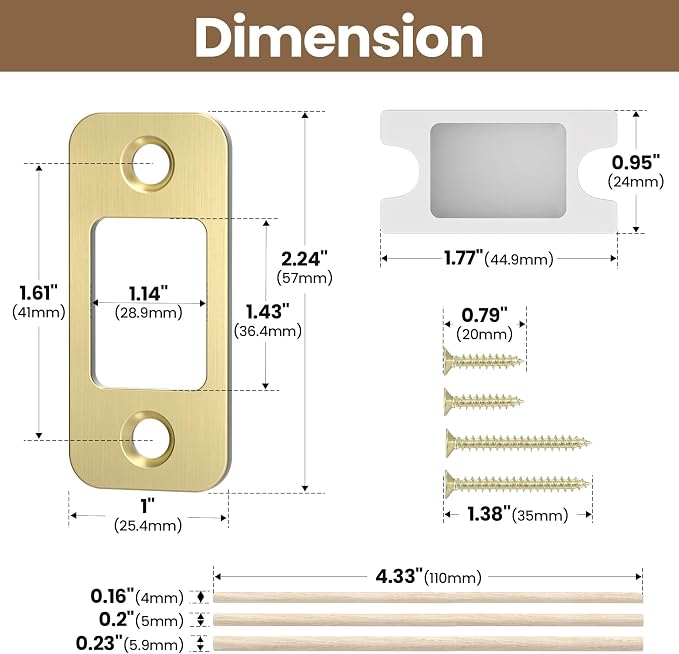 2 Pack Deadbolt Strike Plate Door Backplate - Image 2