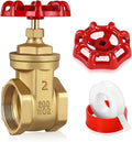 2’’ NPT Brass Gate Valve, 200 WOG Manual Rotary Sluice Valve by Boltigen