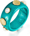 Trendy Acrylic Resin Bangle Bracelet for Women Chunky Transparent Acetate Mottled Plate Bangle Bracelet Statement Jewelry