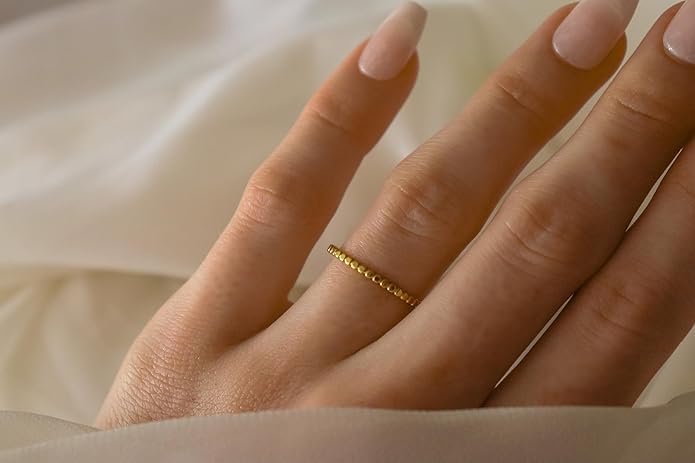 Elegant 18K Gold Plated Stainless Steel Ring – Fine Metal-Plated Jewelry with Durable, Scratch-Resistant Design for Daily Wear & Special Occasions