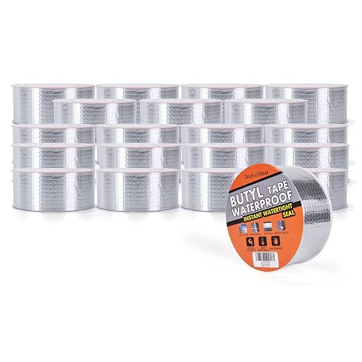 TAPEBEAR 20Rolls Butyl Tape Aluminum Waterproof Sealing Tape 2" x16Feet | by TAPEBEAR