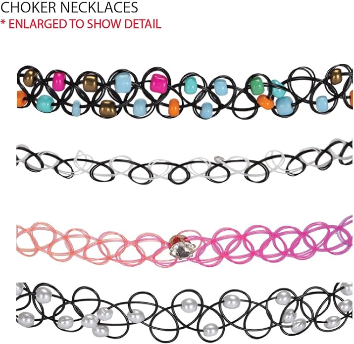 BodyJ4You 12PC Tattoo Choker Necklace for Women - 90s Choker Necklaces Y2K Fashion Trendy Vintage - Emo Black Choker Rainbow Pink White Purple Neon Green Blue Daisy Flower