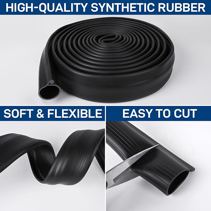 16.5FT Garage Door Bottom Seal Rubber 0.35" Big P Bulb Bottom Garage Weather - Image 5