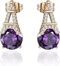 Alphabet Earring for Women, 18K Gold Plated Brass with Cubic Zirconia.