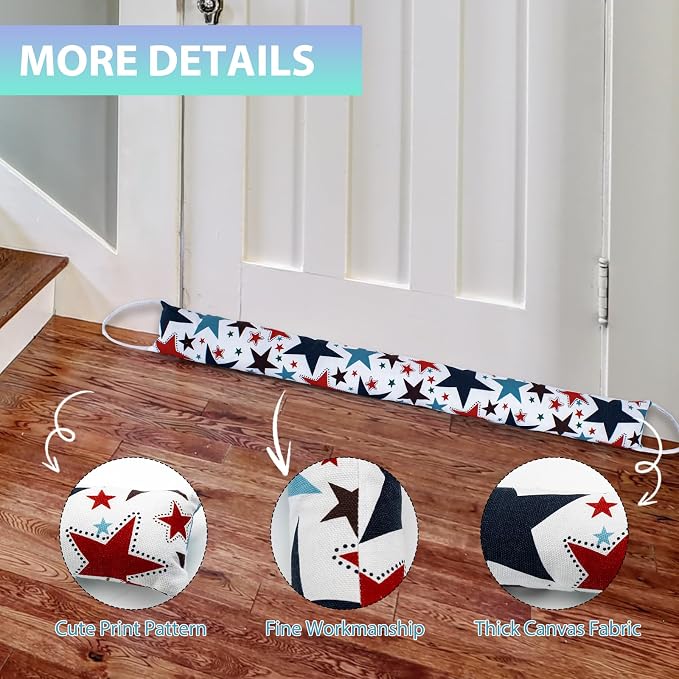 Weighted Door Draft Stopper, 2 Pack 40 Inch Under Door Blocker, Bottom of Door - Image 5