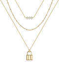 Turandoss Dainty Layered Choker Necklace, Handmade Y Pendant Necklace Multilayer Bar Disc Necklace Adjustable Layering Choker Necklaces for Women