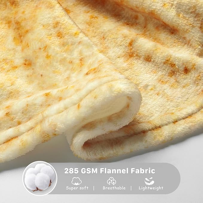 Tortilla Blanket Baby, Tortilla Blanket for Newborn Toddler, 285 GSM Soft Flannel Wearable Wrap Funny Gifts for Baby Shower Boy Girl 0-3 6 9 Months