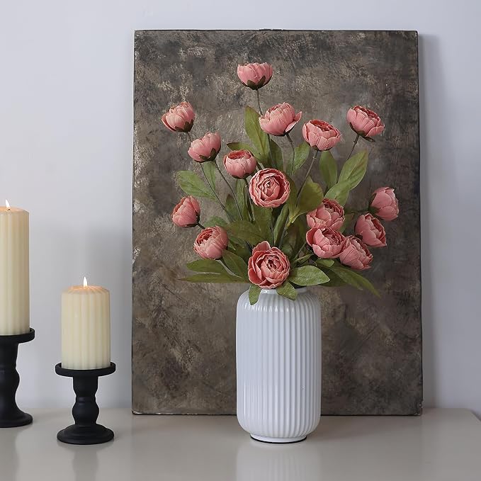 12 Pcs 27" Faux Silk Peony Artificial Flowers Stems - Image 6