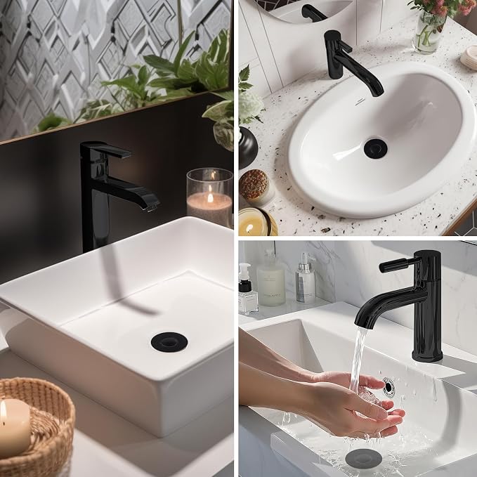 Hibbent Upgraded 3 in 1 Bathroom Sink Drain Strainer, Pop Up Stopper - Image 8