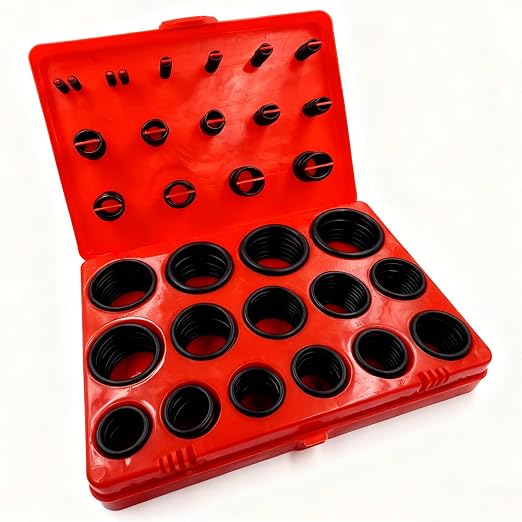 30 Size 382 Pcs Universal Metric SAE AS568 Nitrile Rubber O Ring Assortment Kit - Image 7