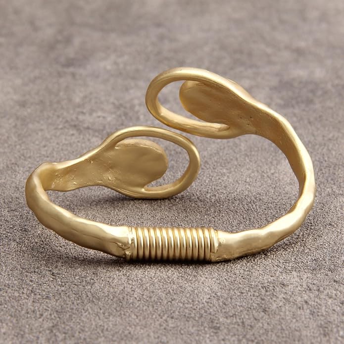 Gold Cuff Bracelet for Women Silver Beaded Bracelets Open Bangle Stackable Stretch Bead Bracelet Boho Jewelry Gifts for Wife Couple