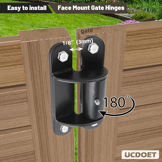 Upgraded 7” Gate Hinges Heavy Duty - Image 4