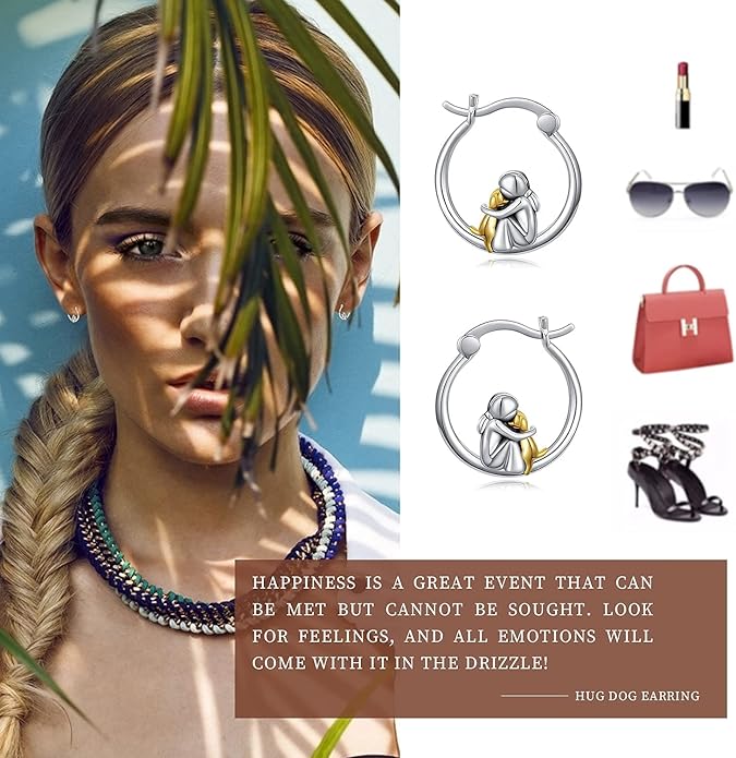 JUSTKIDSTOY Hypoallergenic Panda/Unicorn/Hummingbird/Dolphin Hoop Earrings for Women 925 Sterling Silver Animal Huggie Hoop Earrings Jewelry Gifts for Sensitive Ears