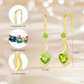 FANCIME Heart Infinity Dangle Drop Earrings 925 Sterling Silver Heart Gemstone Birthstone Earring