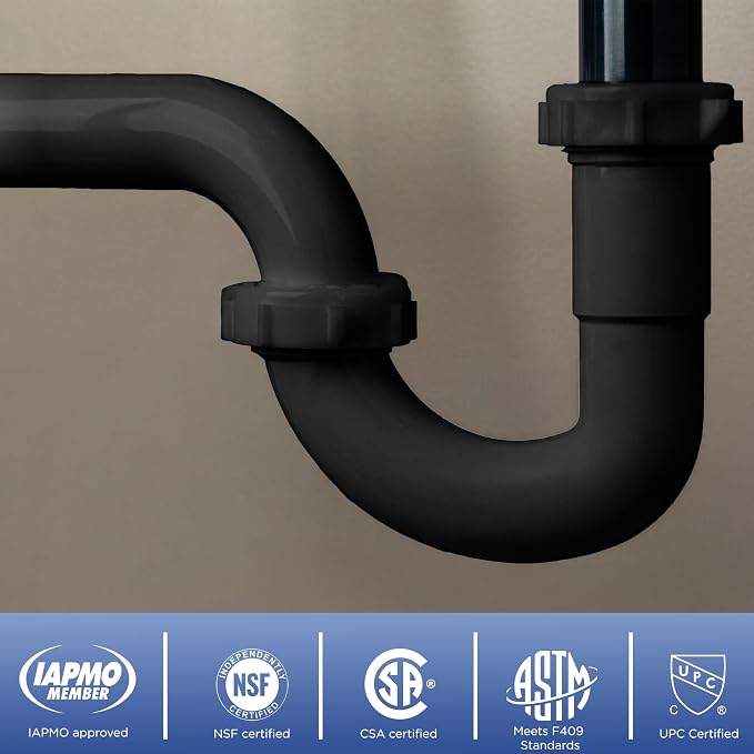 1-1/2 Inch P-Trap Kit, Polypropylene Tubular - Image 2