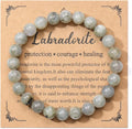 Jovivi Crystal Bracelets for Women Men - 8mm Handmade Natural Semi Precious Gemstone Beaded Bracelets, Round Stone Beads Stretch Bracelet, Healing Yoga Bracelets Jewelry Gifts