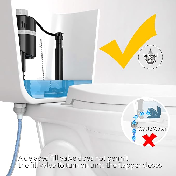 R&T A1350 Quiet Toilet Fill Valve Toilet Universal Tank Parts Replacement - Image 4
