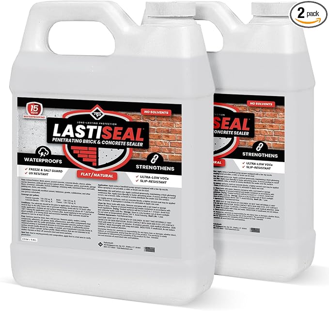 LastiSeal Brick & Concrete Sealer – Deep Seals and Strengthens Brick, Pavers & by RadonSeal