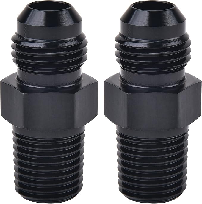 EVIL ENERGY 6AN Male Flare to 1/4" NPT Pipe Fitting Adapter Aluminum Straight by EVILENERGY