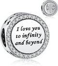 925 Sterling Silver Charms Fit Pandora Charms Bracelet God Has You In His Arms I Have You In My Heart Fit Wife Mother's Day Christmas Birthday Gift