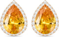 Linawe Women Stud Earrings, Teardrop Diamond Moissanite Cubic Zirconia Earrings Studs Rhinestone Jewelry Gold/Silver/Rose Gold