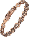 Jecanori Pure Copper Bracelet for Women,Copper Magnetic Bracelet With 3500 Gauss Magnets, Adjustable Jewelry Gift with Sizing Tool