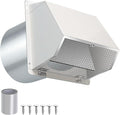 8 Inch Hooded Wall Vent with Screen and Damper, Outdoor Wall Exhaust Vent Cover by JYINCPED