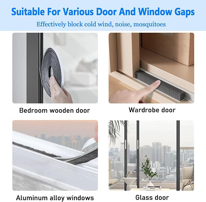66 Ft Weather Stripping Door Seal Tape, Window Noise Blocker, Noise Blocker - Image 6