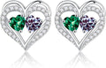 Iefil Valentines Day Gifts for Her - 925 Sterling Silver Birthstone Earrings, Anniversary Birthday Gifts for Women Wife Girlfriend Mom