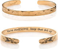 Carviell Engraved Cuff Bracelets for Women – Inspirational, Friendship, Love, Mom, Daughter, Sister, Christian, Graduation, Memorial & Wedding Gifts – 80+ Phrases – Stainless Steel, Gift-Ready