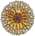 Rhinestone Crystal Flower Brooch Pin Sparkling Large Crystal Sunflower Brooch Vintage Floral Lapel Pins Rhinestone Flower Bouquet Broochs Rose Snowflake Broochs Wedding Bridal Dress Jewelry for Women