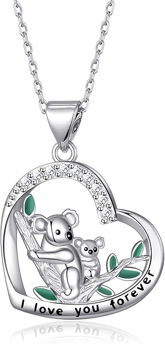 Animal Necklace Cat/Fox/Otter/Sloth/Cow/Highland Cow/Koala Necklace Cute Animal Jewelry Gifts for Women