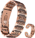 Copper Bracelet for Men, 3X Strength Magnetic Copper Bracelets for Men with 3500 Gauss Magnets, Adjustable Length with Sizing Tool