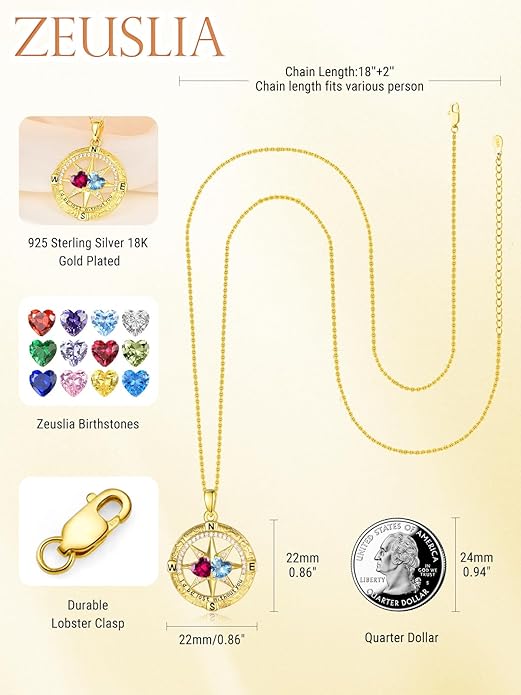 Valentine's Day Gifts for Wife 925 Sterling Silver Double Birthstone Pendant Necklaces I Love You for Always and Forever Necklace Anniversary Birthday Gifts for Wife Girlfriend Mom Her