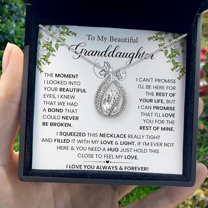 TRYNDI To My Daughter Necklace from Dad - Christmas Gifts for Daughter, Granddaughter, Daughter-In-Law, Women's Jewelry Gifts for Women Birthday, Valentine's Day, Mother's Day