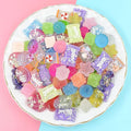100pcs Cute Slime Charms Mixed Set Resin Flatback for DIY Craft Making and Ornament Scrapbooking Beads Assorted Candy Fruit Cake Christmas Gifts Trellis Resin Ornament Kit Making Supplies